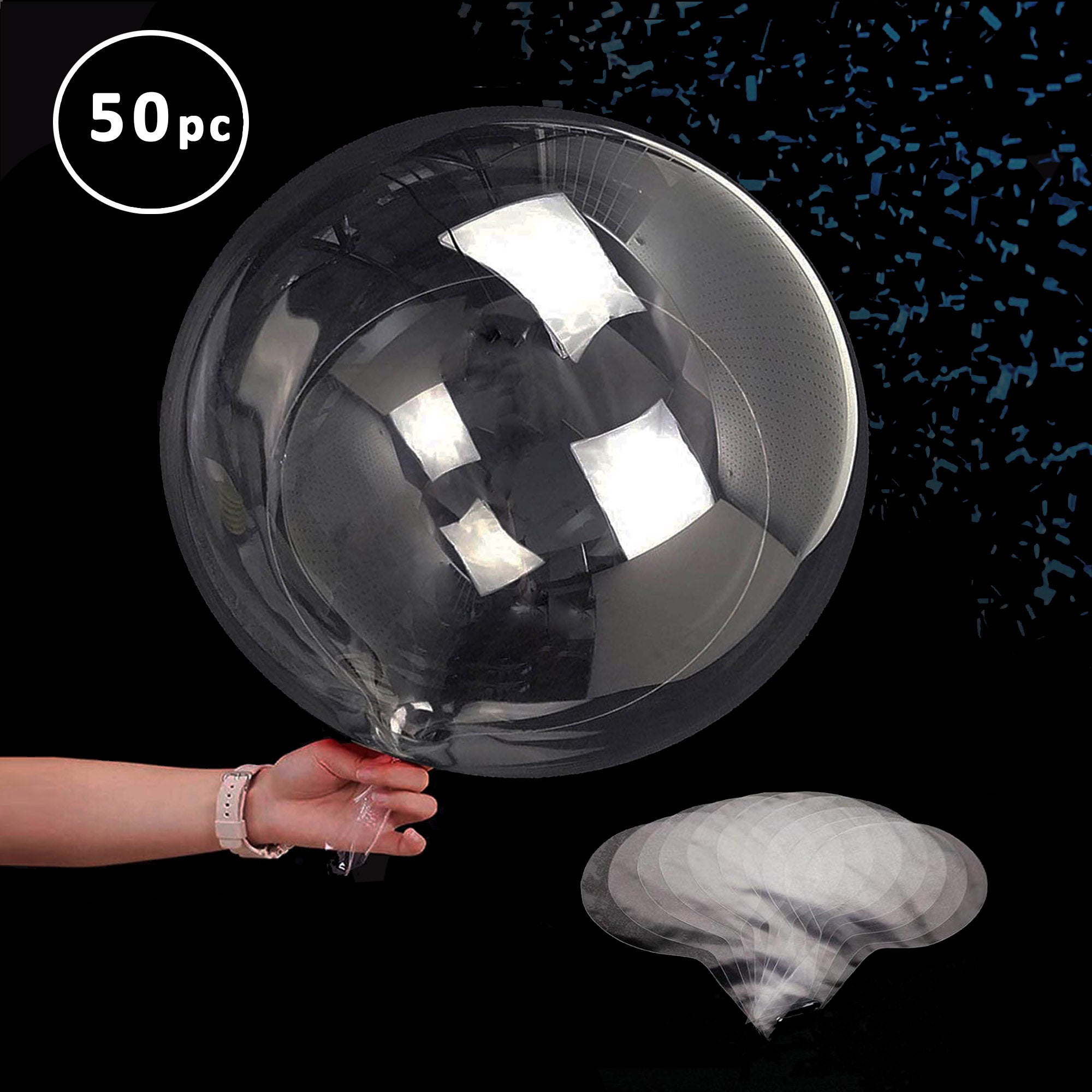 Clear bobo bubble balloons (20 per set) – lightsfever